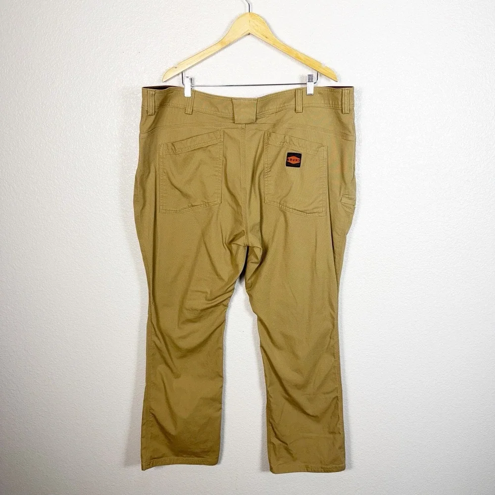 BRUNT The Torra Work Pant Mens 44x31 Tan Stretch Utility Construction Canvas